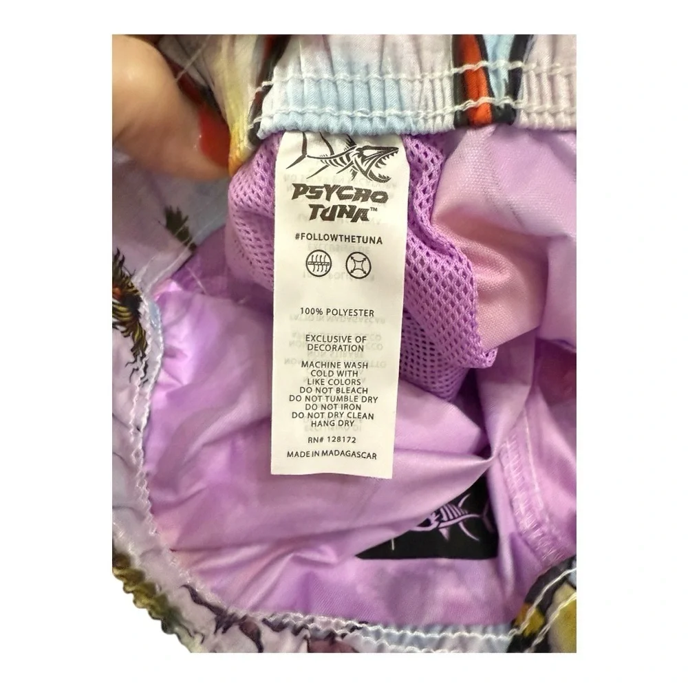 Psycho Tuna Penguin Swim Trunks Size M – NWT